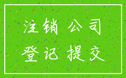 注销 公司_登记 提交