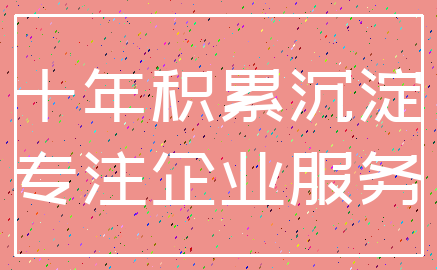 十年积累沉淀_专注企业服务
