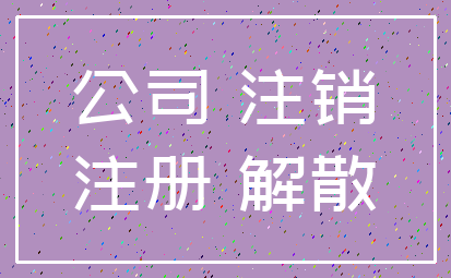 公司 注销_注册 解散