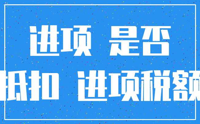 进项 是否_抵扣 进项税额