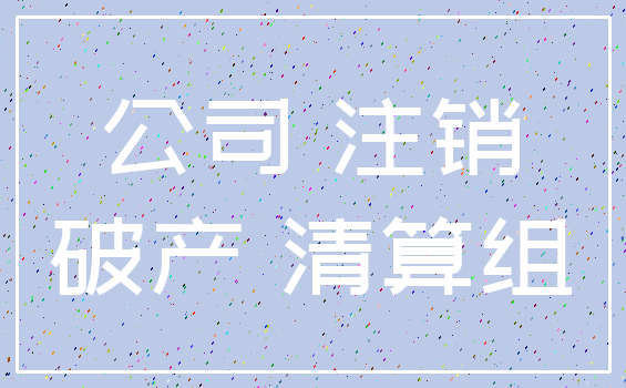公司 注销_破产 清算组