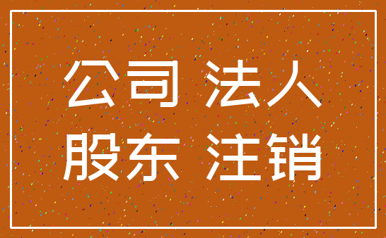 公司 法人_股东 注销