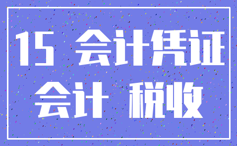 15 会计凭证_会计 税收