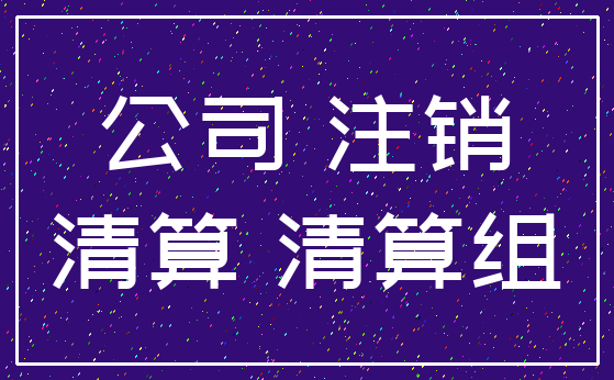 公司 注销_清算 清算组