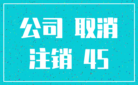 公司 取消_注销 45