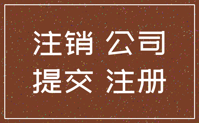注销 公司_提交 注册