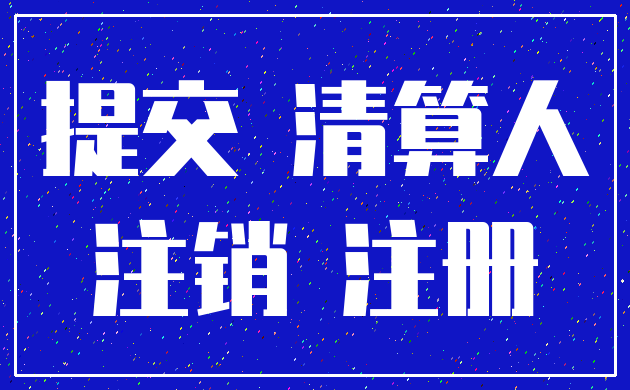 提交 清算人_注销 注册