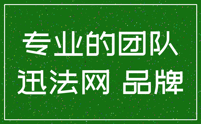 专业的团队_迅法网 品牌