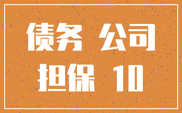 债务 公司_担保 10