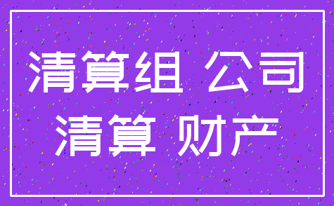 清算组 公司_清算 财产