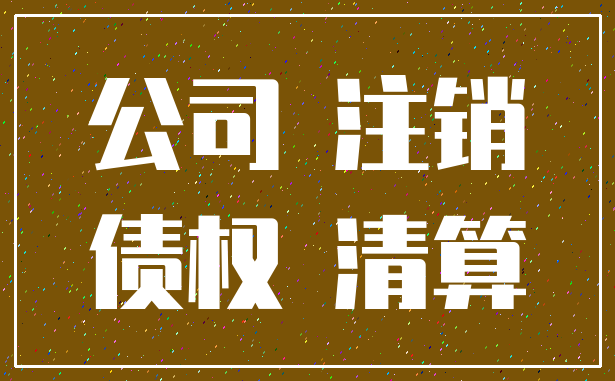 公司 注销_债权 清算
