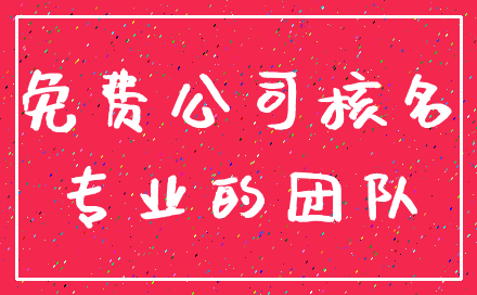 免费公司核名_专业的团队