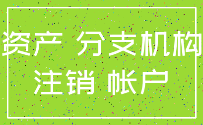 资产 分支机构_注销 帐户