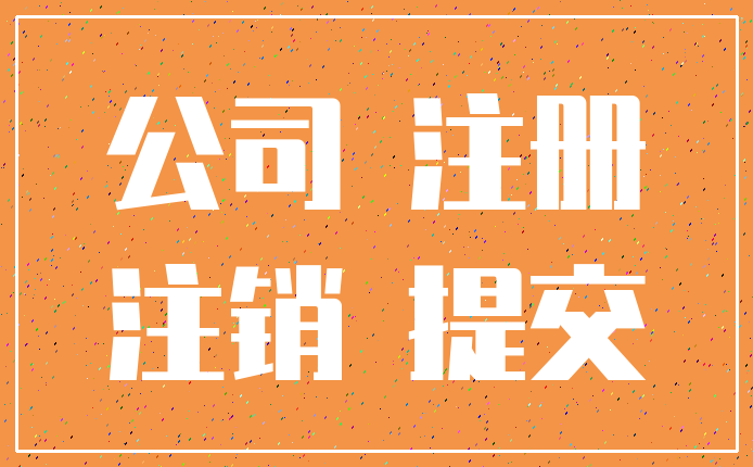 公司 注册_注销 提交