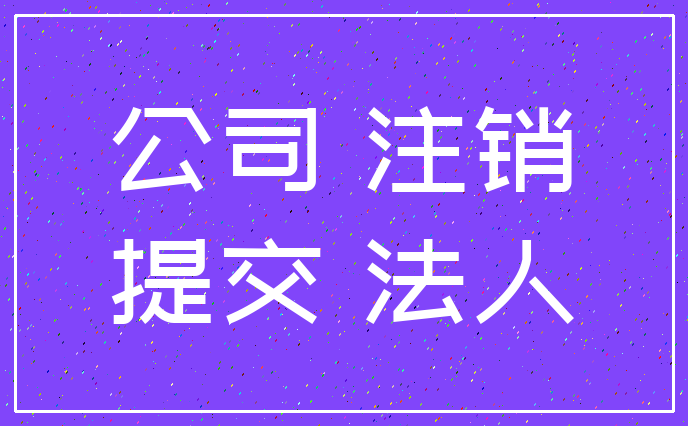 公司 注销_提交 法人
