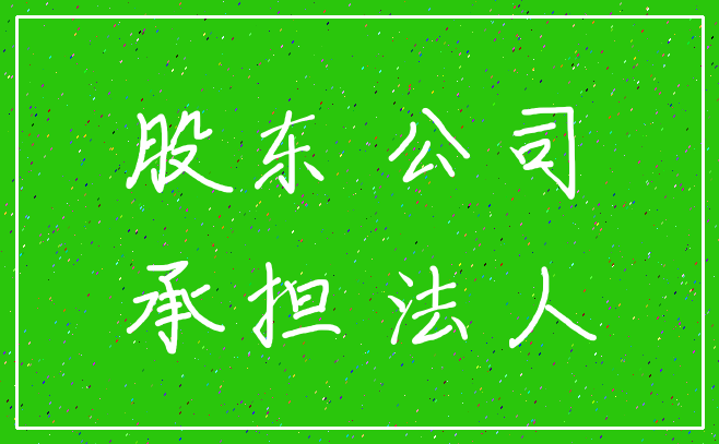 股东 公司_承担 法人
