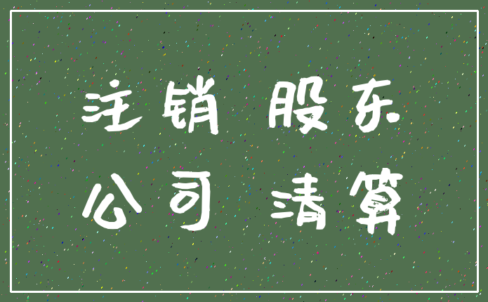注销 股东_公司 清算