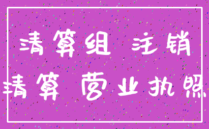 清算组 注销_清算 营业执照