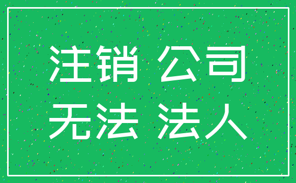 注销 公司_无法 法人