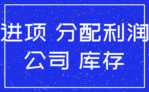 进项 分配利润_公司 库存