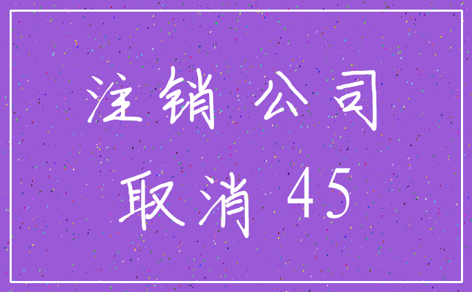 注销 公司_取消 45