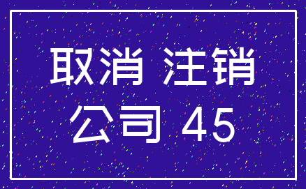 取消 注销_公司 45