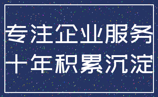 专注企业服务_十年积累沉淀