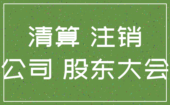 清算 注销_公司 股东大会