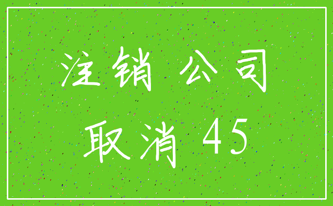 注销 公司_取消 45