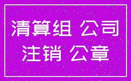 清算组 公司_注销 公章