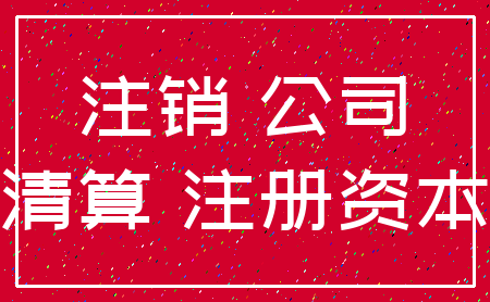注销 公司_清算 注册资本