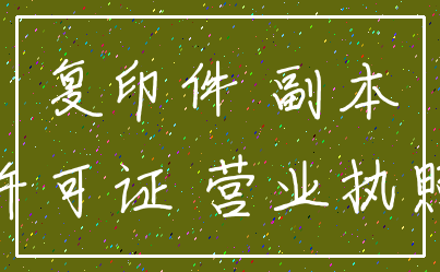 复印件 副本_许可证 营业执照
