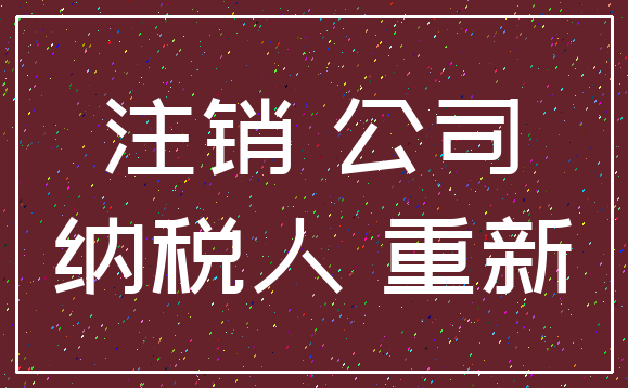 注销 公司_纳税人 重新