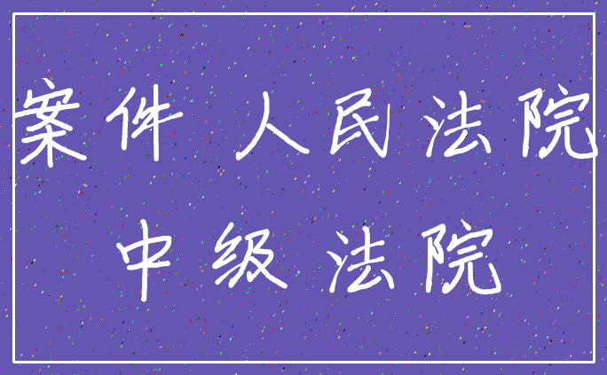 案件 人民法院_中级 法院