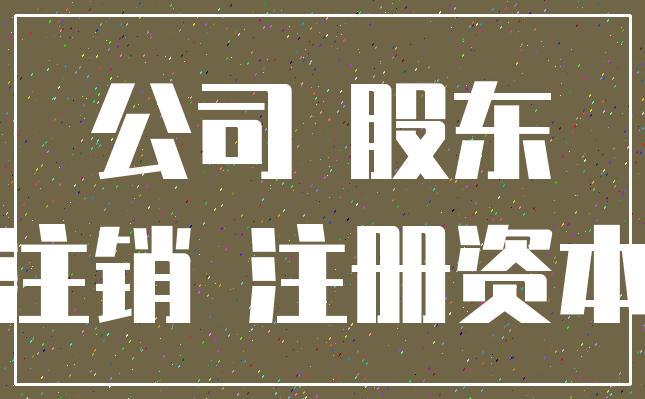 公司 股东_注销 注册资本