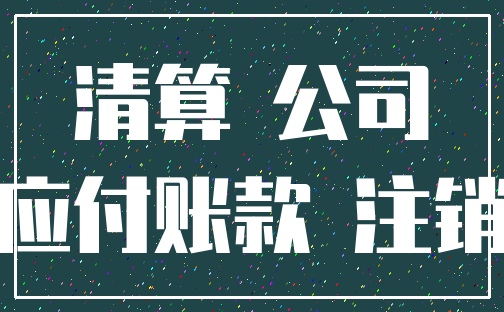 清算 公司_应付账款 注销