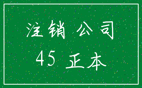 注销 公司_45 正本