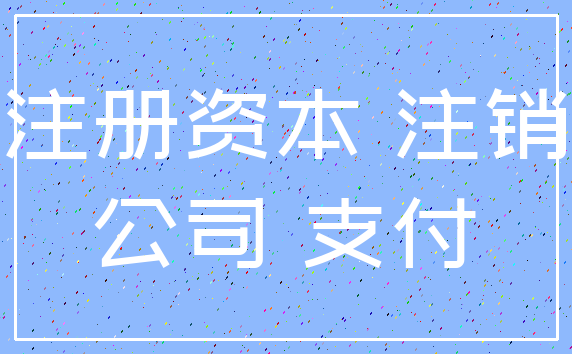 注册资本 注销_公司 支付