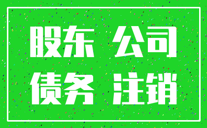 股东 公司_债务 注销