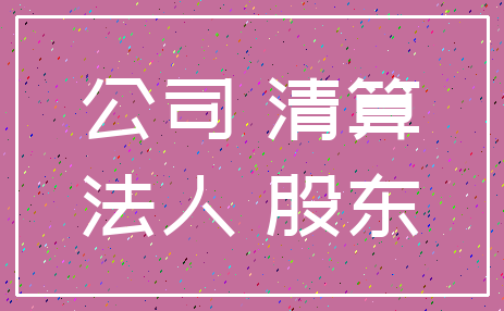 公司 清算_法人 股东