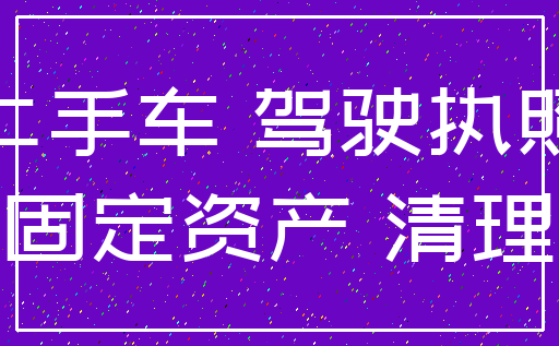 二手车 驾驶执照_固定资产 清理