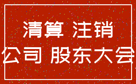 清算 注销_公司 股东大会
