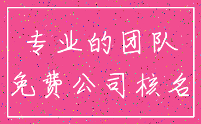 专业的团队_免费公司核名
