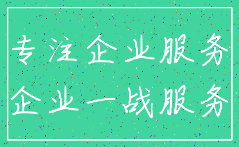 专注企业服务_企业一战服务