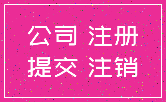 公司 注册_提交 注销
