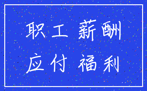 职工 薪酬_应付 福利