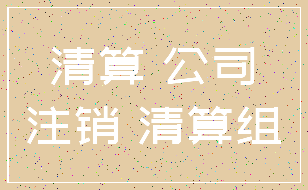 清算 公司_注销 清算组