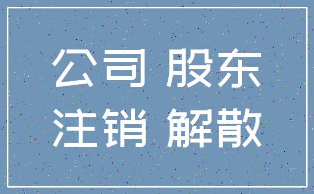 公司 股东_注销 解散