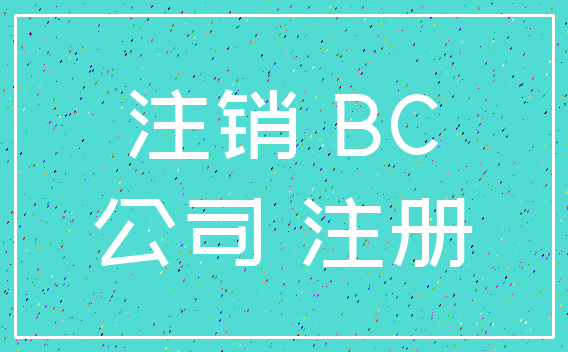 注销 BC_公司 注册