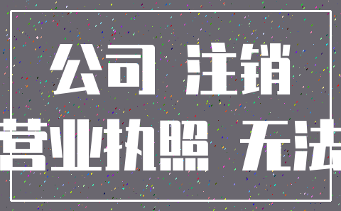 公司 注销_营业执照 无法